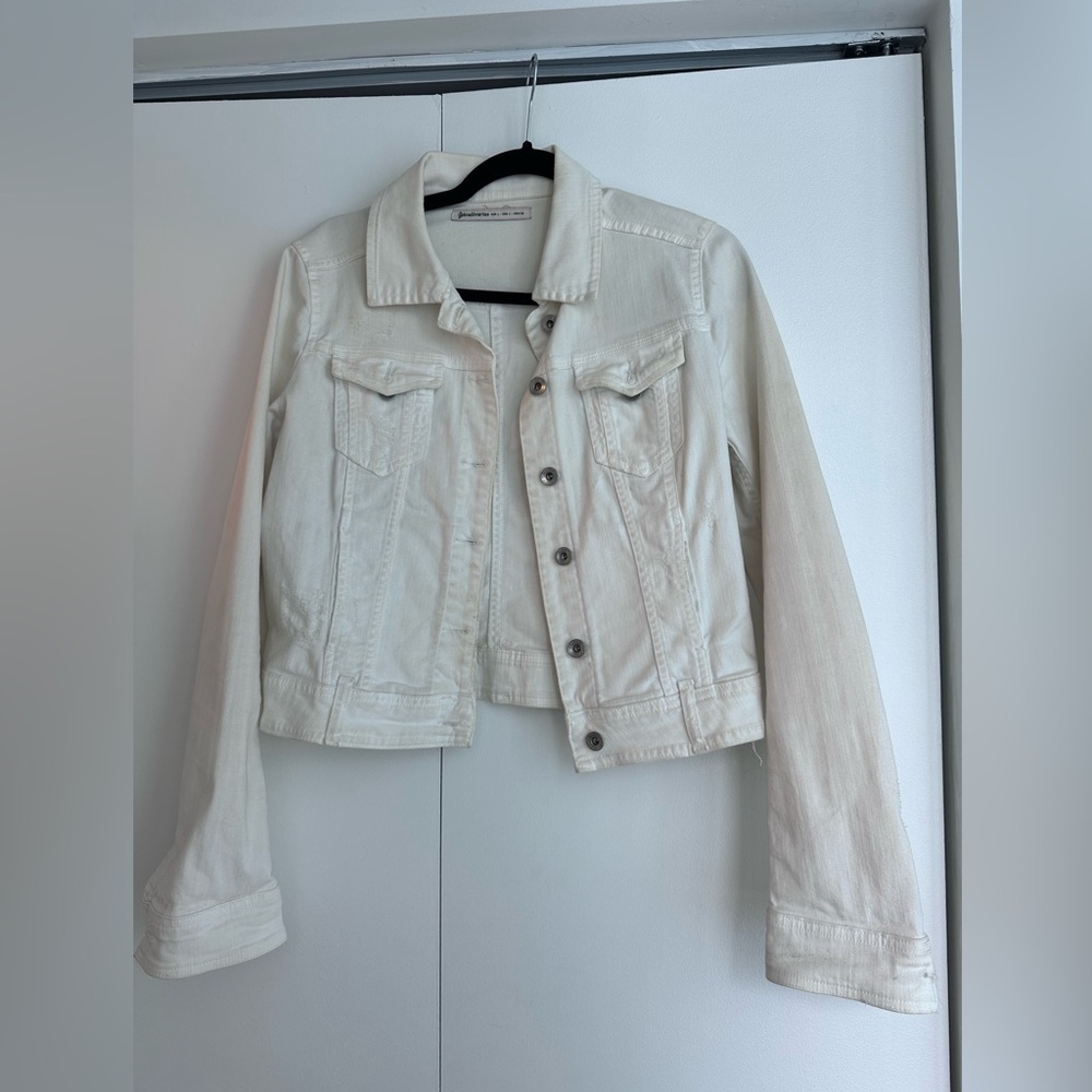 Stradivarius Off-White Denim Jacket